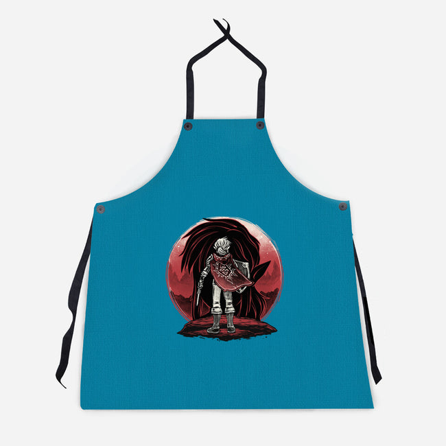 Hero And The Red Sunset-Unisex-Kitchen-Apron-momma_gorilla