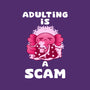 Adulting Is A Scam-Womens-Fitted-Tee-FunkVampire