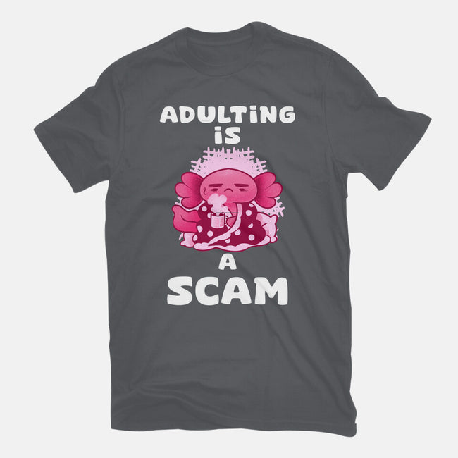 Adulting Is A Scam-Womens-Fitted-Tee-FunkVampire