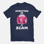 Adulting Is A Scam-Womens-Fitted-Tee-FunkVampire