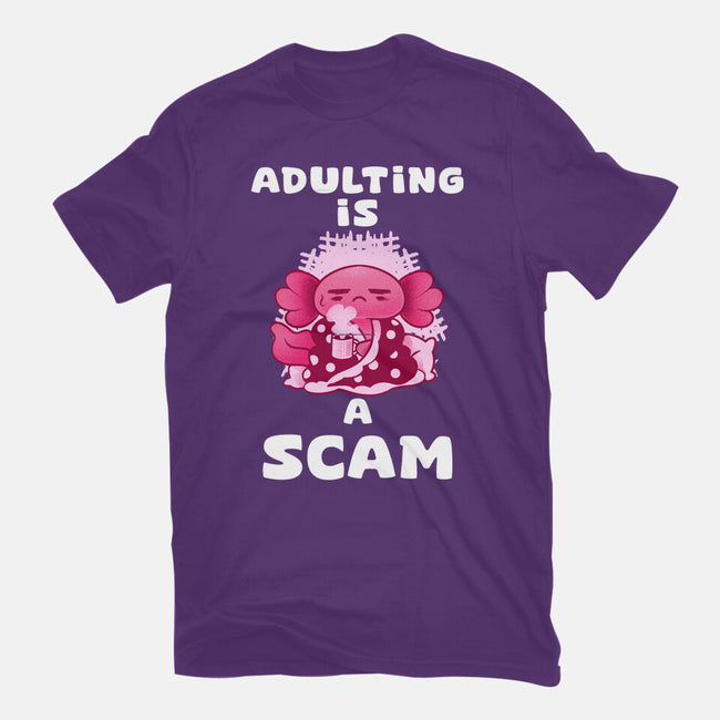 Adulting Is A Scam-Womens-Fitted-Tee-FunkVampire