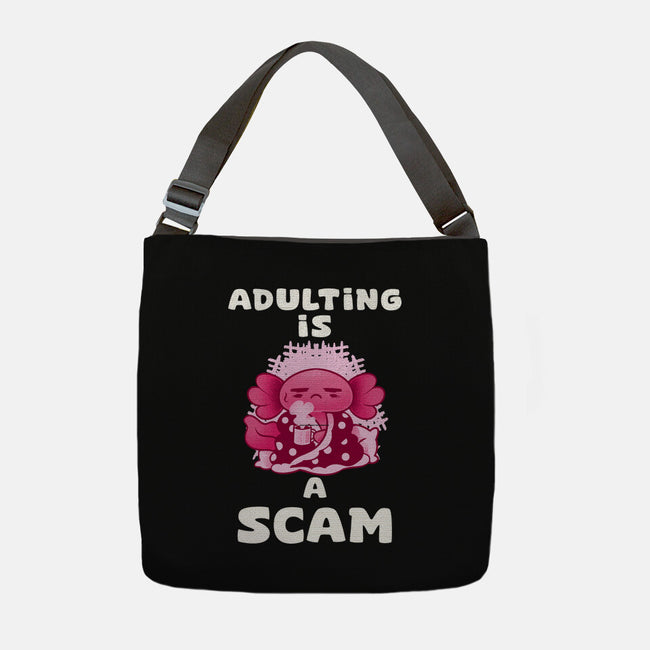 Adulting Is A Scam-None-Adjustable Tote-Bag-FunkVampire