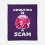 Adulting Is A Scam-None-Fleece-Blanket-FunkVampire