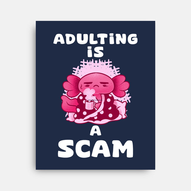 Adulting Is A Scam-None-Stretched-Canvas-FunkVampire