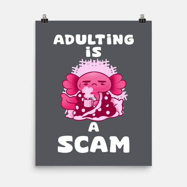 Adulting Is A Scam-None-Matte-Poster-FunkVampire