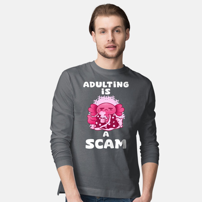 Adulting Is A Scam-Mens-Long Sleeved-Tee-FunkVampire