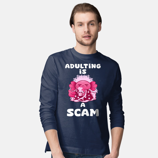 Adulting Is A Scam-Mens-Long Sleeved-Tee-FunkVampire