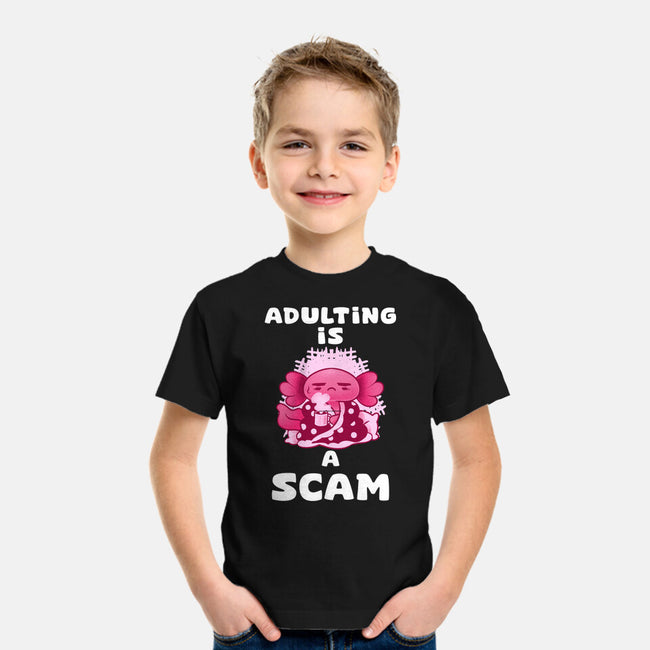 Adulting Is A Scam-Youth-Basic-Tee-FunkVampire