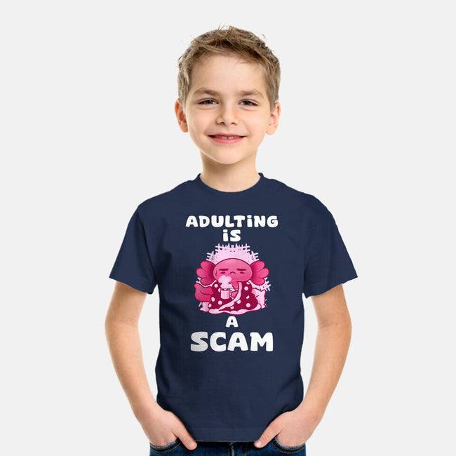 Adulting Is A Scam-Youth-Basic-Tee-FunkVampire