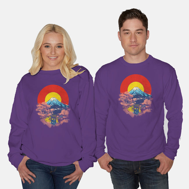 Tardis In Japan-Unisex-Crew Neck-Sweatshirt-kharmazero