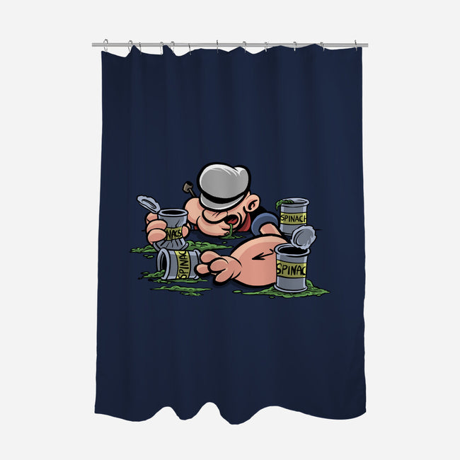 Spinach Binge-None-Polyester-Shower Curtain-zascanauta