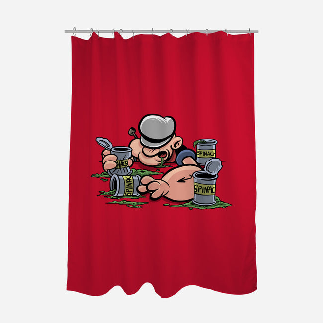 Spinach Binge-None-Polyester-Shower Curtain-zascanauta