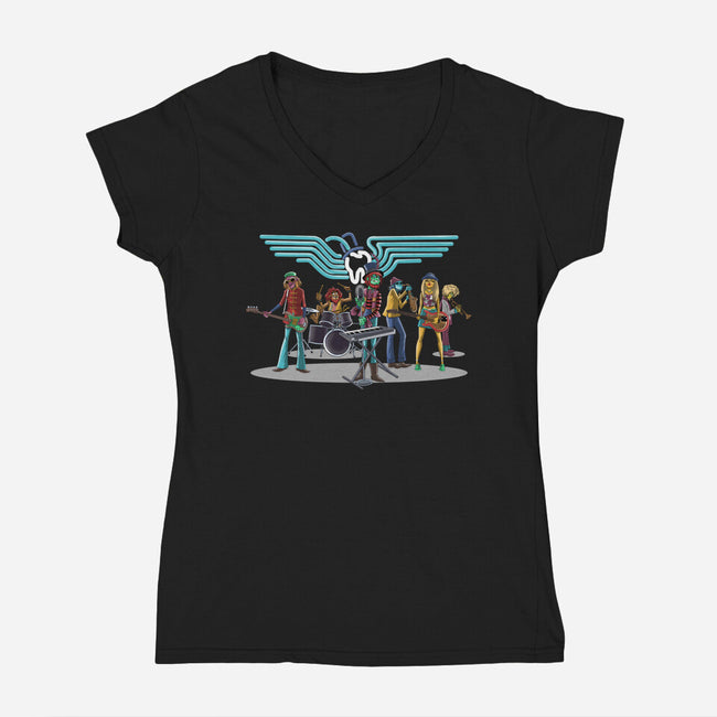 Electric Mayhemz-Womens-V-Neck-Tee-zascanauta