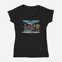Electric Mayhemz-Womens-V-Neck-Tee-zascanauta