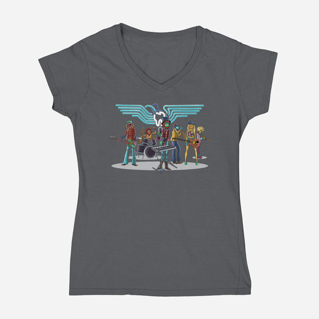 Electric Mayhemz-Womens-V-Neck-Tee-zascanauta