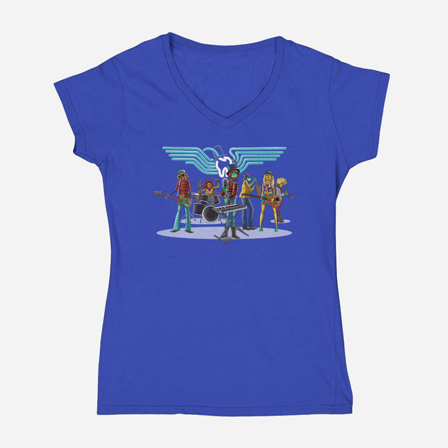 Electric Mayhemz-Womens-V-Neck-Tee-zascanauta