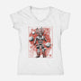 Devourer Of Worlds Sumi-e-Womens-V-Neck-Tee-Astrobot Invention