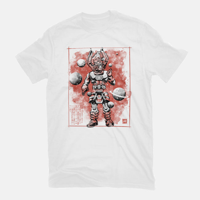 Devourer Of Worlds Sumi-e-Womens-Fitted-Tee-Astrobot Invention