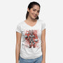 Devourer Of Worlds Sumi-e-Womens-V-Neck-Tee-Astrobot Invention