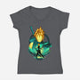 Midgar Mercenary-Womens-V-Neck-Tee-hypertwenty