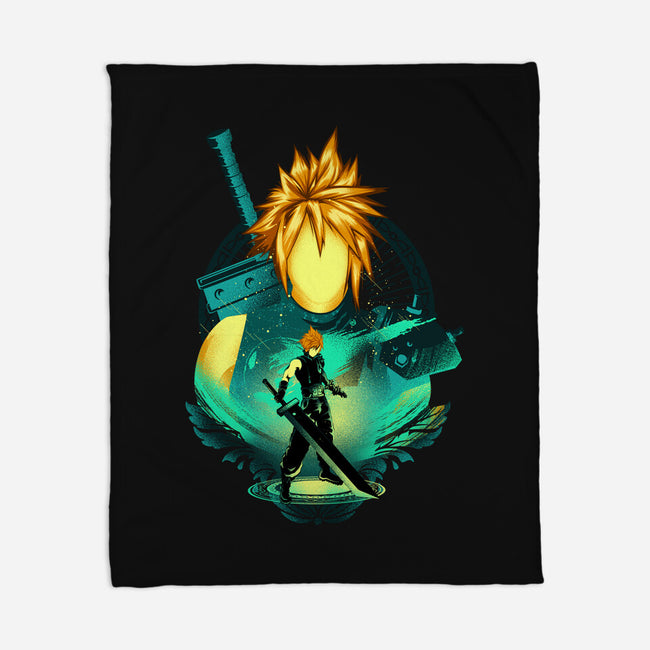 Midgar Mercenary-None-Fleece-Blanket-hypertwenty