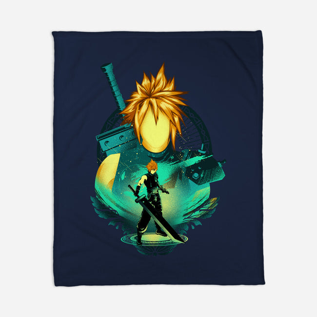 Midgar Mercenary-None-Fleece-Blanket-hypertwenty