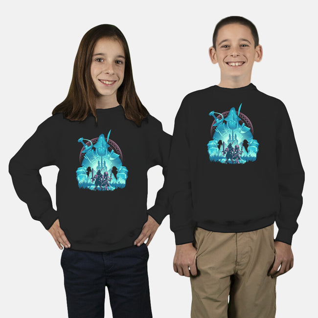 Captain Of The Knights Of Pluto-Youth-Crew Neck-Sweatshirt-hypertwenty