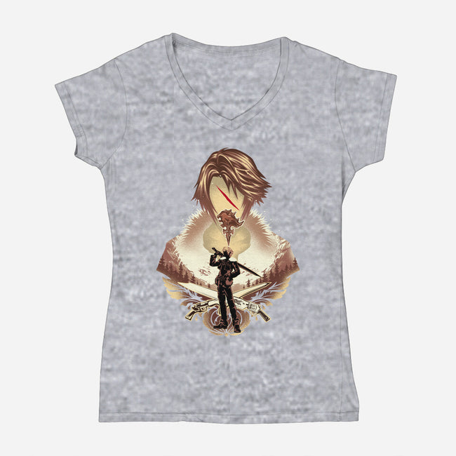 Balamb Elite Mercenary-Womens-V-Neck-Tee-hypertwenty