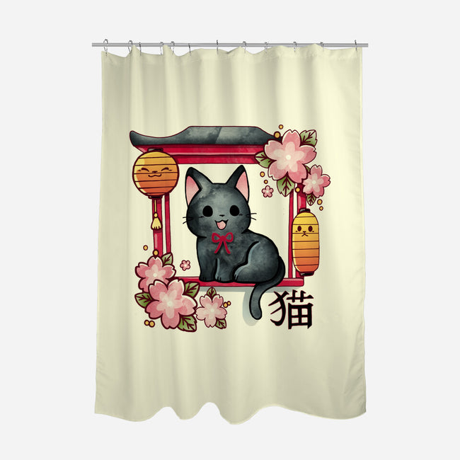 Japan Kitten-None-Polyester-Shower Curtain-Vallina84