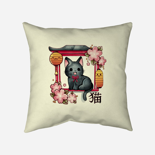 Japan Kitten-None-Removable Cover w Insert-Throw Pillow-Vallina84