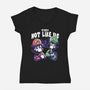 Not Like Bros-Womens-V-Neck-Tee-estudiofitas