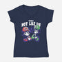 Not Like Bros-Womens-V-Neck-Tee-estudiofitas
