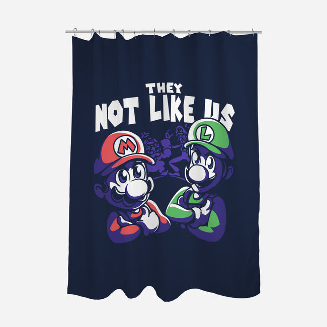 Not Like Bros-None-Polyester-Shower Curtain-estudiofitas