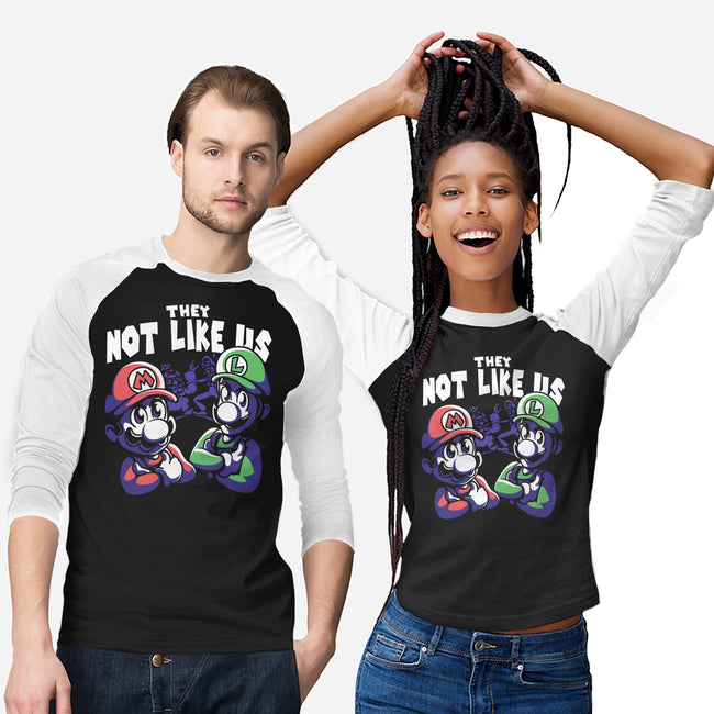 Not Like Bros-Unisex-Baseball-Tee-estudiofitas