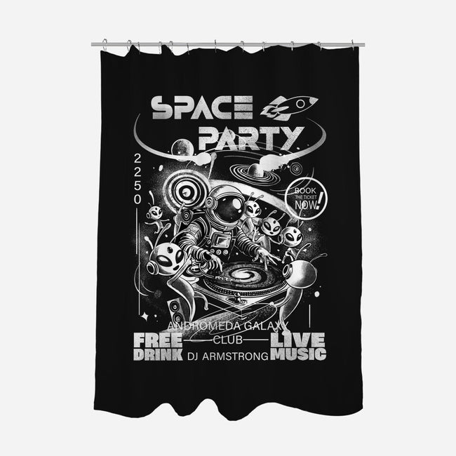 Space Party-None-Polyester-Shower Curtain-fanfabio