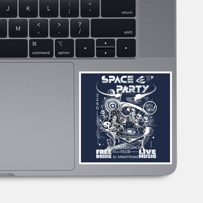 Space Party-None-Glossy-Sticker-fanfabio