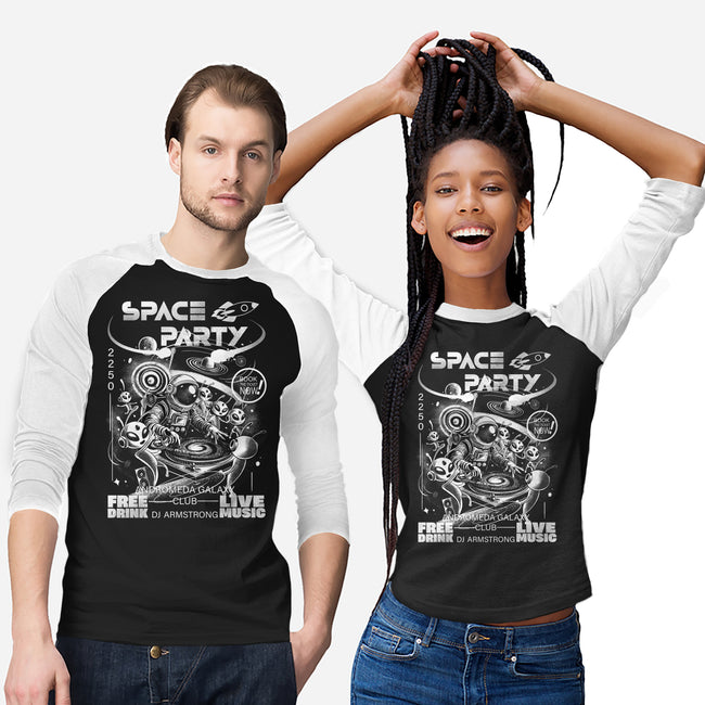 Space Party-Unisex-Baseball-Tee-fanfabio