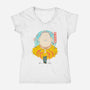 Ex Hitman Sakamoto-Womens-V-Neck-Tee-constantine2454