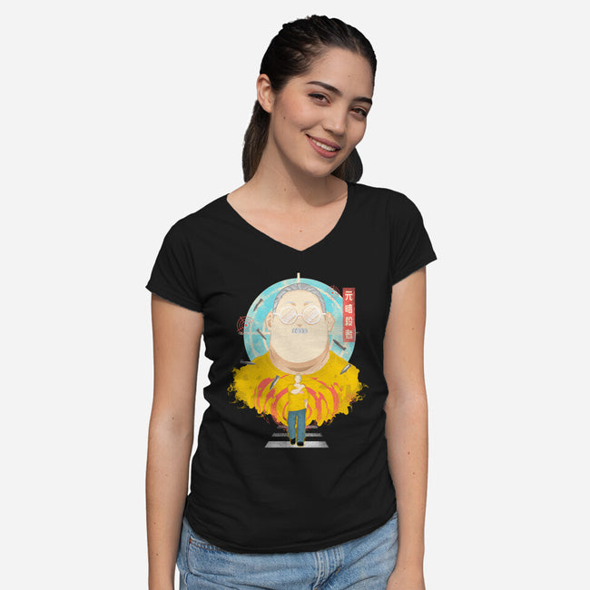 Ex Hitman Sakamoto-Womens-V-Neck-Tee-constantine2454