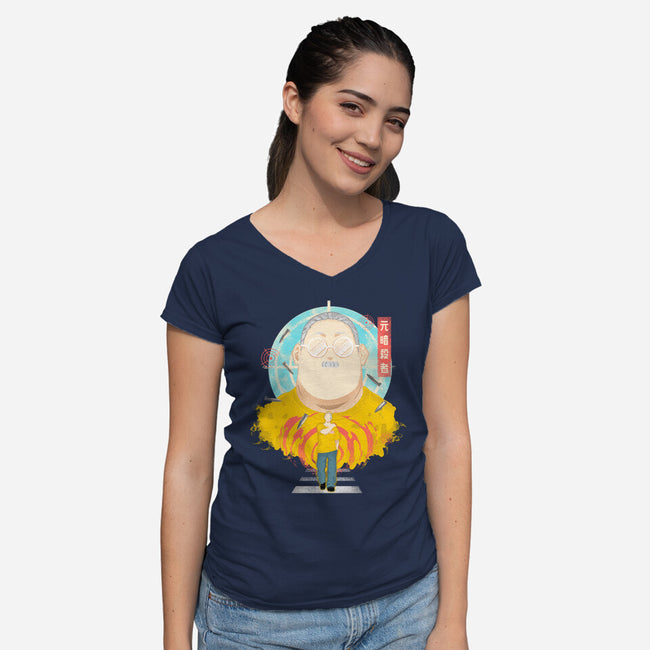 Ex Hitman Sakamoto-Womens-V-Neck-Tee-constantine2454
