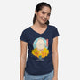 Ex Hitman Sakamoto-Womens-V-Neck-Tee-constantine2454