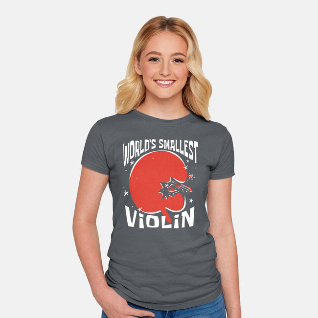 World's Smallest Violin-Womens-Fitted-Tee-estudiofitas