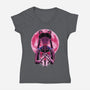 Heart Moon Wand-Womens-V-Neck-Tee-rmatix