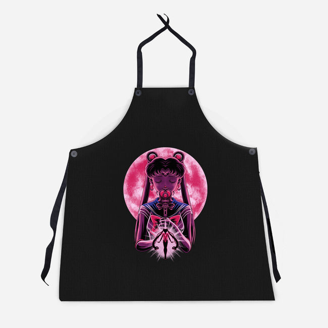 Heart Moon Wand-Unisex-Kitchen-Apron-rmatix