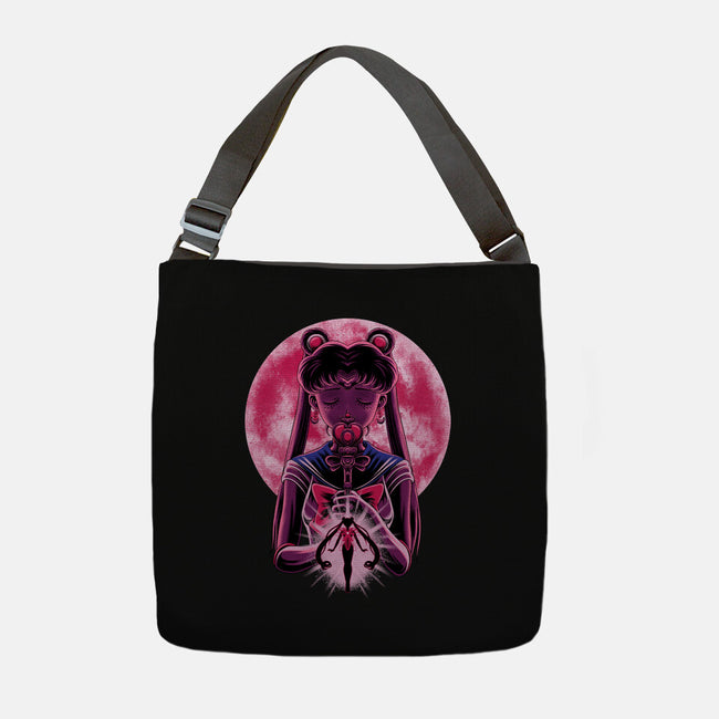 Heart Moon Wand-None-Adjustable Tote-Bag-rmatix