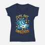 Cute But Very Dangerous-Womens-V-Neck-Tee-Vallina84