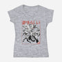 Fantastic Superheroes Sumi-e-Womens-V-Neck-Tee-Astrobot Invention