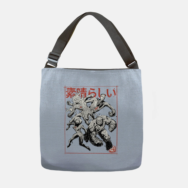 Fantastic Superheroes Sumi-e-None-Adjustable Tote-Bag-Astrobot Invention