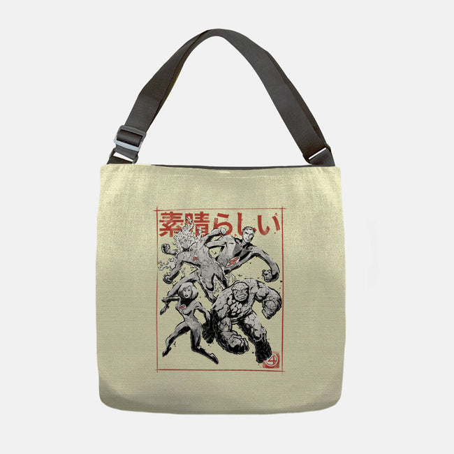 Fantastic Superheroes Sumi-e-None-Adjustable Tote-Bag-Astrobot Invention