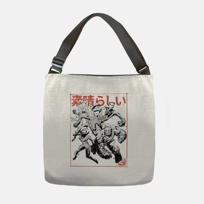 Fantastic Superheroes Sumi-e-None-Adjustable Tote-Bag-Astrobot Invention
